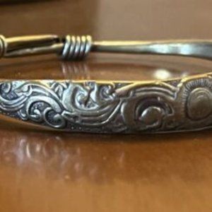 Antique Brass Chinese Repose Bracelet  3"